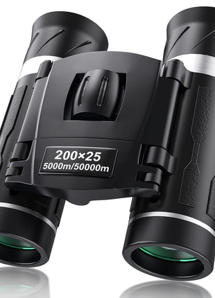 200x25 Compact Binoculars for Adults and Kids, High Powered Mini Pocket Binoculars, Waterproof Small Binocular for Bird Watching, Hunting, Concert, Theater, Opera, Traveling, Sightseeing