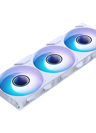Phanteks M25-120 Gen2 Reversed Blade Triple Pack, 3X 120mm ARGB High Performance Cooling Fans, Daisy-Chain Unified Fan Frame, Infinity Mirror hub, Single Cable Connection, White