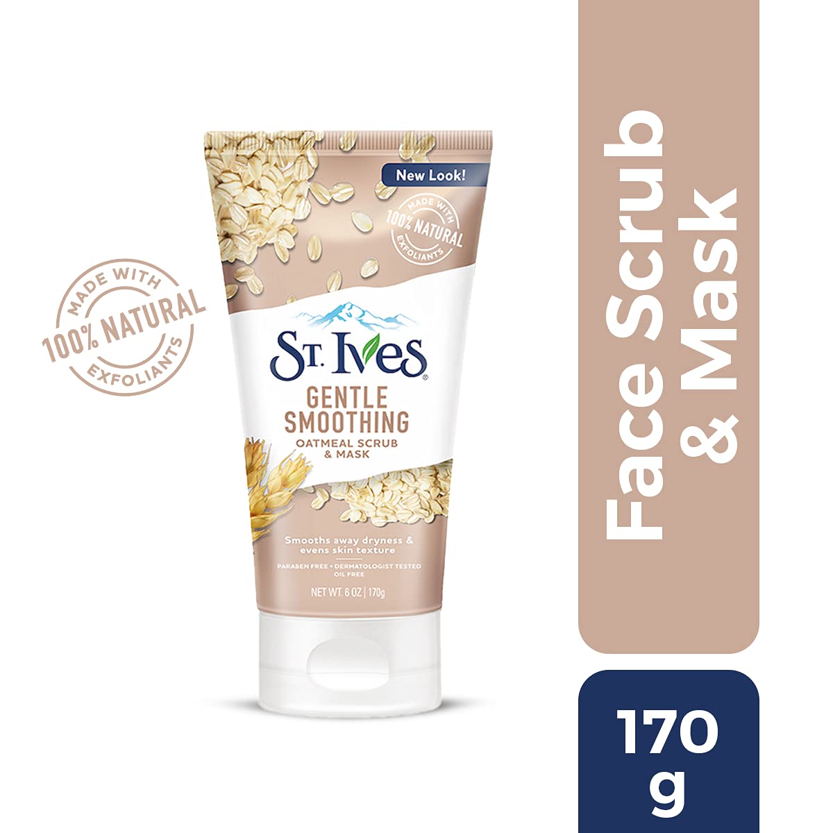 St. Ives Nourished and Smooth Oatmeal Scrub and Mask, 170g