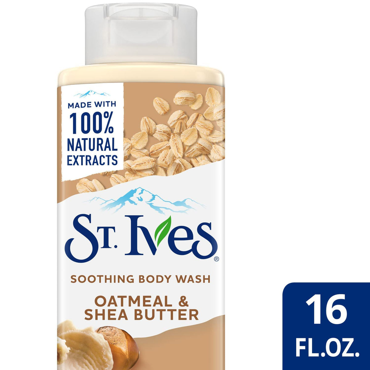 St. Ives Soothing Body Wash|Shower gel for women with Moisturizing extracts of Oatmeal & Shea Butter |100% Natural Extracts | Cruelty Free | Paraben Free |473ml