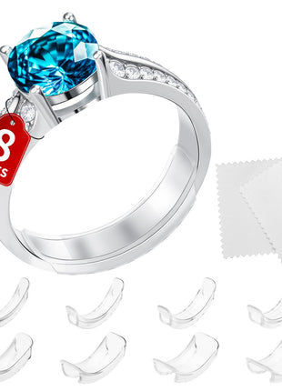 Ring Sizers for Loose Rings - 8 Pack Invisible Guards Resizer