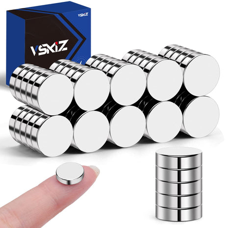 50 Pcs Refrigerator Magnets, 10x3mm Tiny Round Disc Magnets | Small Whiteboard Magnets for Crafts, DIY, Office, Dry Erase Board, 3D Printing