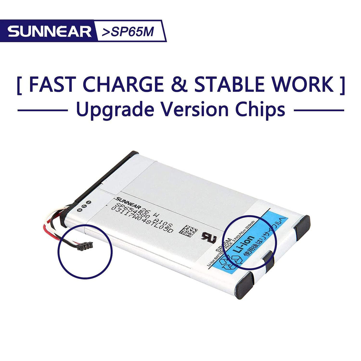 SUNNEAR SP65M 3.7V 2210mAh Battery Replacement for Sony PlayStation PS Vita PCH-1001 PCH-1101 1003 1103 Battery with Tools