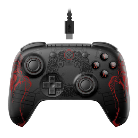 8BitDo Ultimate 2C Wired Controller for Windows PC and Android, with Hall Effect Joysticks and Hall Triggers, 1000Hz Polling Rate, and Remappable L4/R4 Bumpers - Black Myth: Wukong