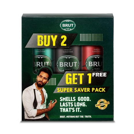 Brut Original, Musk and Attraction Deodorant Spray for Men, 200 ml (Buy 2 Get 1)