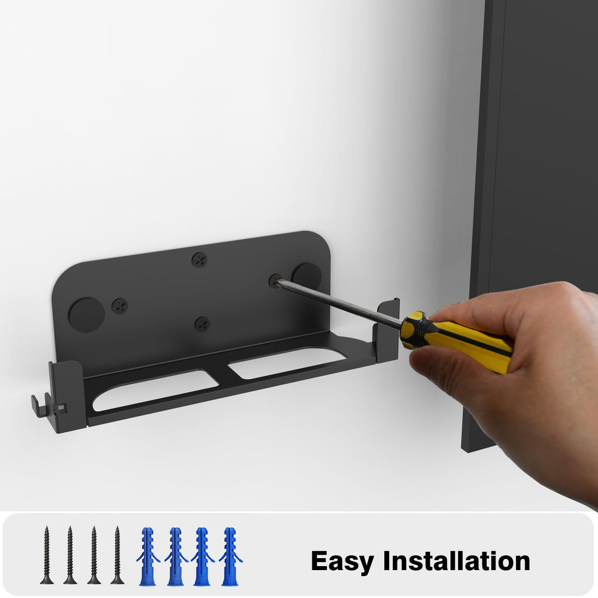 Monzlteck Wall Mount Bracket for Switch 2 Dock, Left Side TV Mount, Metal Construction, Space-Saving Design