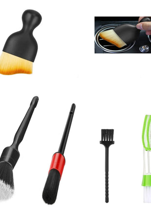 Car Interior Duster Detail Brushes, Soft Bristles Brush Car Accessories for Cleaning Dashboard Air Vent Crevice, Detailing Dusting Tool Kit for Auto Truck SUV RV