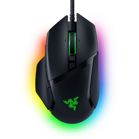 Razer Basilisk V3 Customizable RGB Wired Ergonomic Gaming Mouse, Black | Fastest Gaming Mouse Switch, Chroma RGB Lighting, 26K DPI Optical Sensor, 11 Programmable Buttons, HyperScroll Tilt Wheel