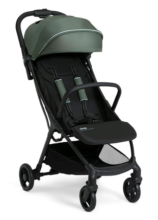 Jeep Altitude Compact Travel Stroller by Delta Children Greenguard Gold, Easy One Hand Fold, Lightweight, Extendable Canopy with Peek-a-Boo Window, Reclining Seat, 4 Wheel Suspension, Olive Green