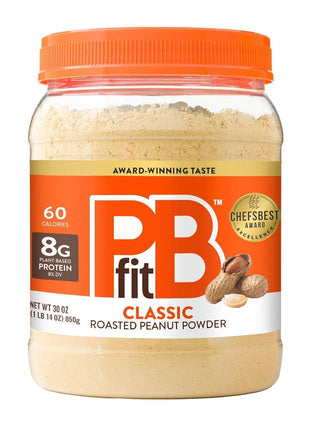 PBfit 30 Ounce Classic Peanut Butter Powder, Powdered Peanut Butter Spread From Real Roasted Peanuts, 8g of Protein 8% DV, Gluten-Free, 60 calories, 87% less fat (Pack of 1)