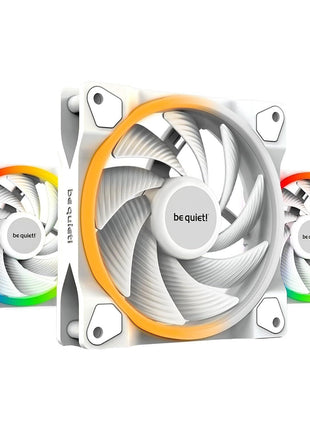 be quiet! Light Wings White 120mm PWM Triple Pack High Speed Premium ARGB Low Noise Cooling Fan | 4-Pin | BL101