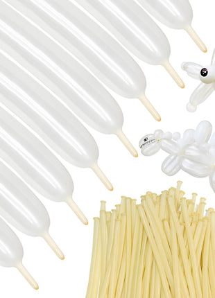 260 Balloons Clear, Thickening Long Balloons for Tying Arch, Twisting Latex Animals Magic Balloons Modeling Skinny Birthday Balloons for Kid's Party Wedding Decoartion Supply 100pcs