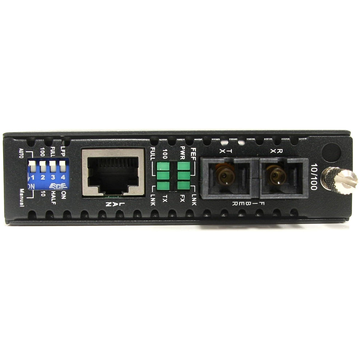 StarTech.com 10/100 Mbps Multi Mode Fiber Media Converter SC - Up to 1.2 miles/2km, TAA (ET90110SC2)