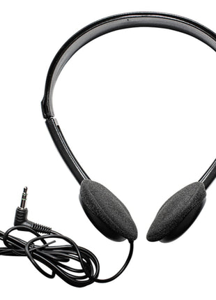 Maxell Wired Headphones with Mic, Adjustable Headband, 6ft Cord | Built-in inline mic for clear calls - 32-ohm drivers, 3.5mm stereo jack, soft foam headband for extended wear