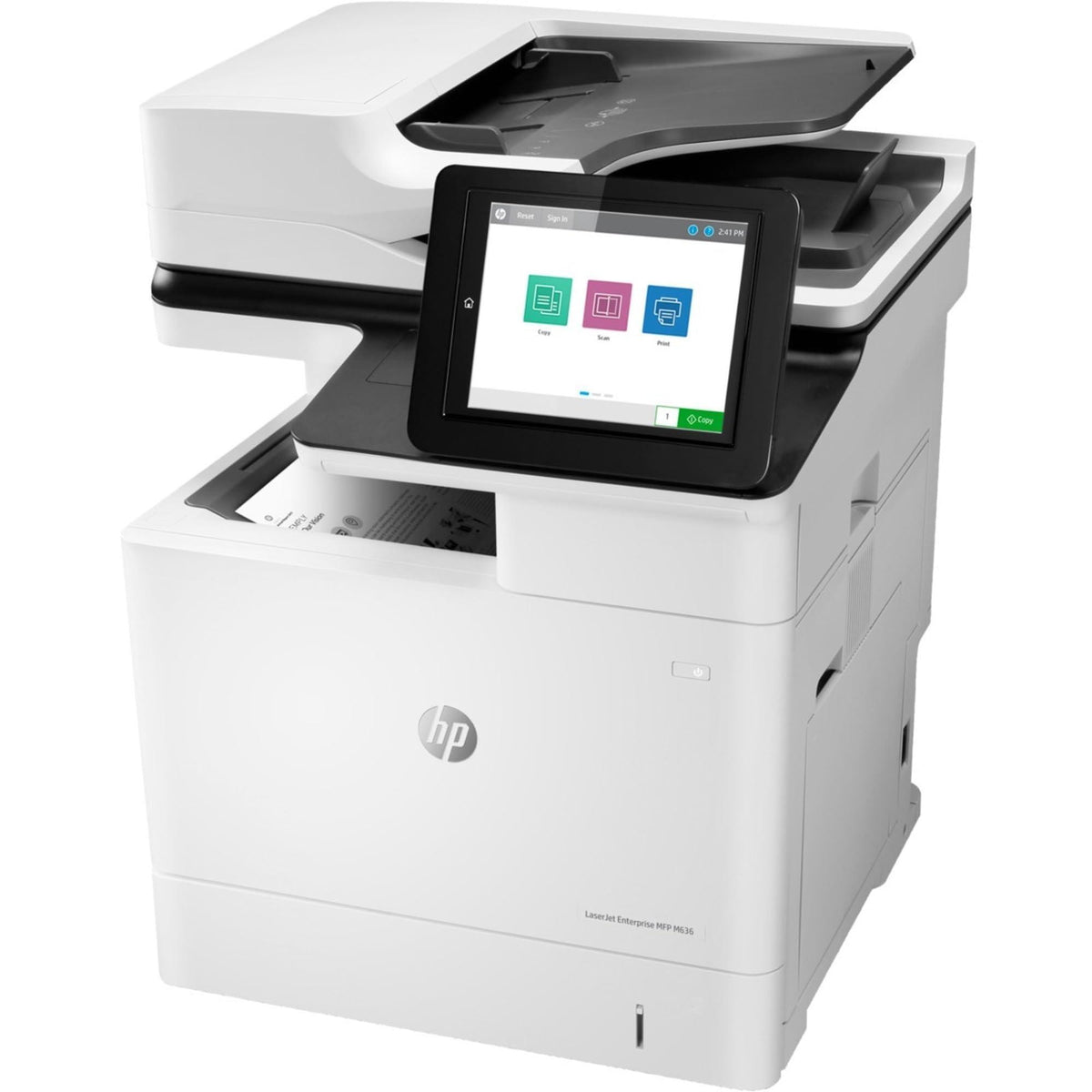 HP LaserJet Enterprise MFP M636fh Monochrome All-in-One Printer with built-in Ethernet & 2-sided printing (7PT00A), White