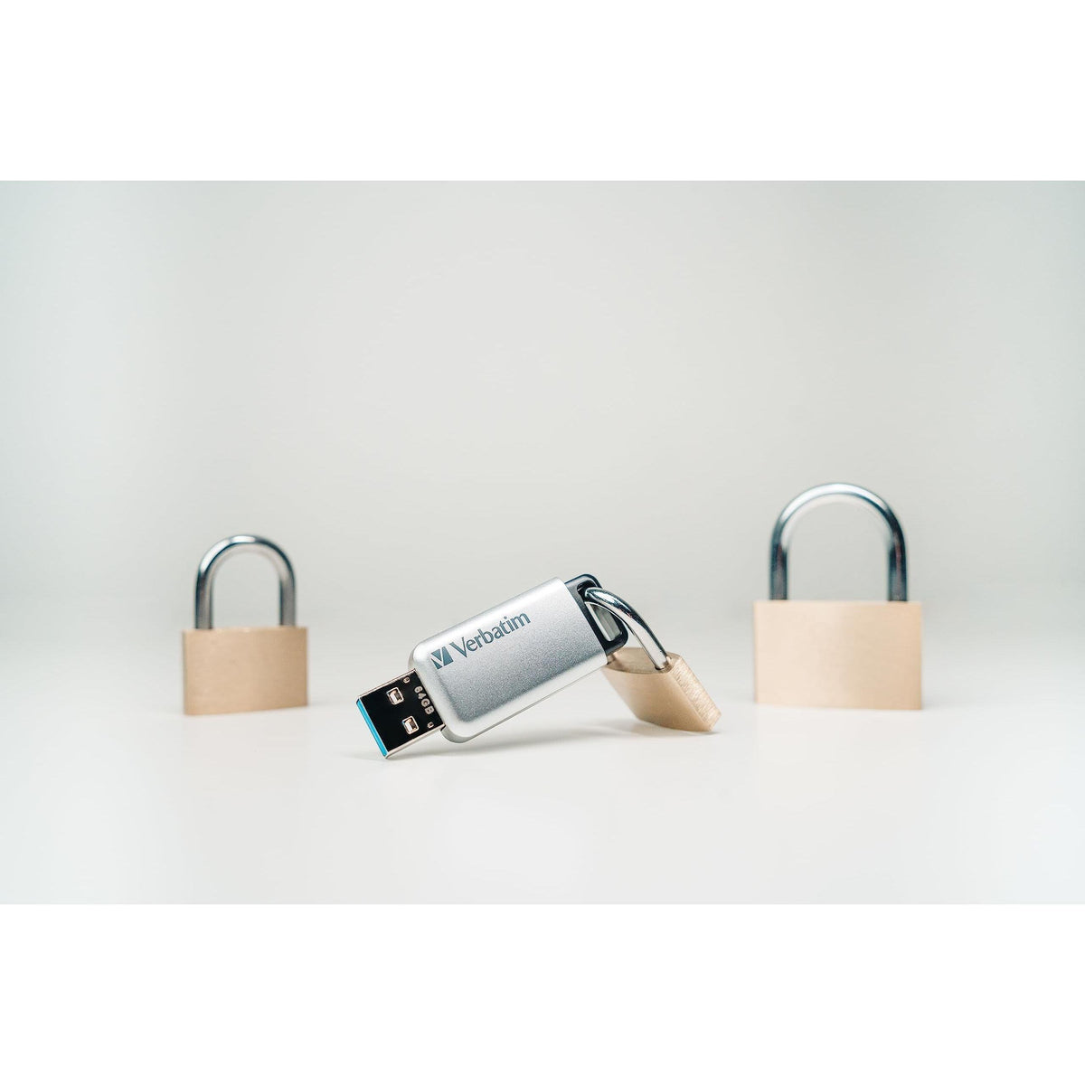 Verbatim 64GB Store'n' Go Secure Pro USB 3.0 Flash Drive with AES 256 Hardware Encryption - Silver