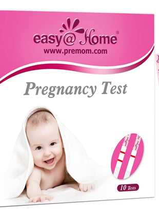 Easy@Home Pregnancy Test Strips Kit: 10 Pack hCG Test Strips - Early Detection Home Pregnancy Strips Bulk