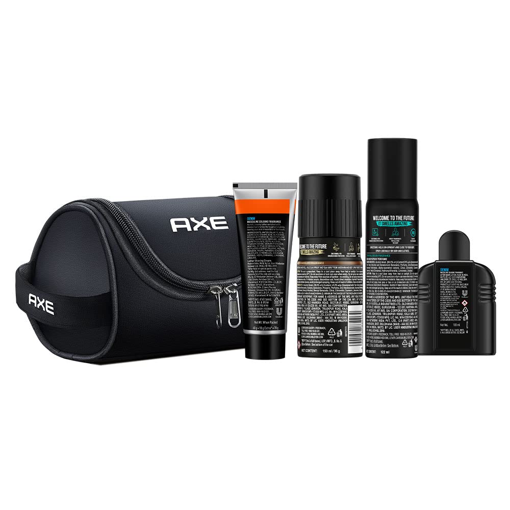 AXE Men's Grooming Kit - Deo Bodyspray Perfume, Deodorant Bodyspray, After Shave Lotion, Shaving Cream 322Ml + 78G - Fresh