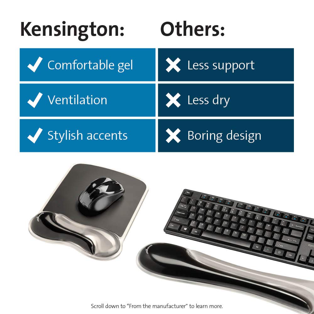 Kensington Duo Gel Mouse Pad Wrist Rest