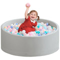 Zedachica Ball Pit for Toddlers 35.43''x11.81 Baby Ball Pits Soft Memory Foam Ball Pit Round Kids Ball Pit Indoor Game Kids Play Ball Pool Ideal Gift for Girls and Boys (Grey, NO Balls)