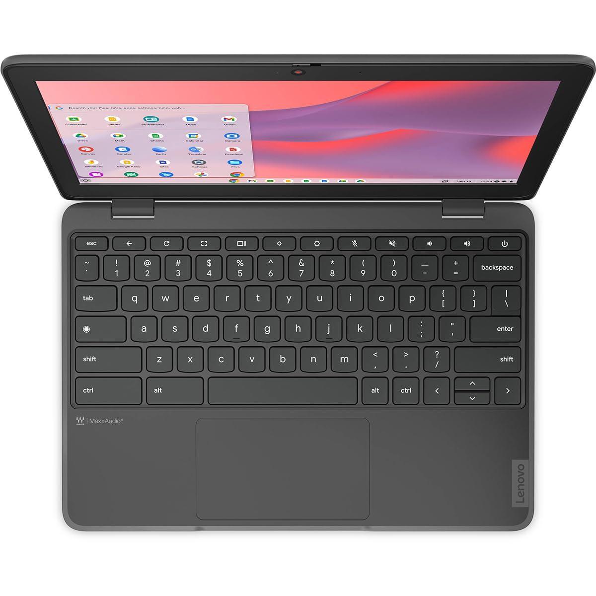 Lenovo 100e Chromebook Gen 4 83G80001US 11.6" Touchscreen Chromebook - HD - Intel N-Series N100-8 GB - 64 GB Flash Memory - English Keyboard - Graphite Gray