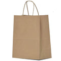 Qutuus Kraft Paper Gift Bags with Handles 8x4.5x10 25Pcs Brown Gift Bags Bulk Medium Size Small Business Bags, Party Bags, Retail Kraft Shopping Bags