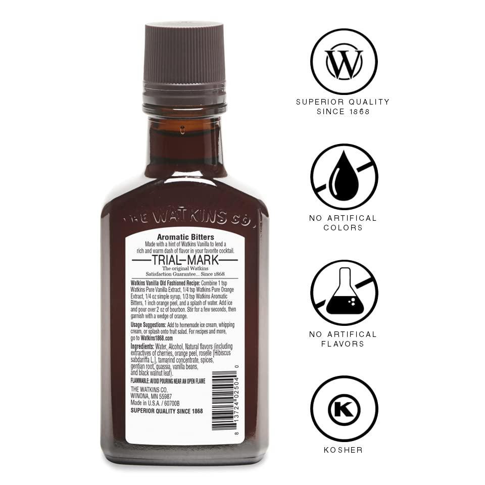 Watkins Aromatic Cocktail Bitters, 4 Oz.
