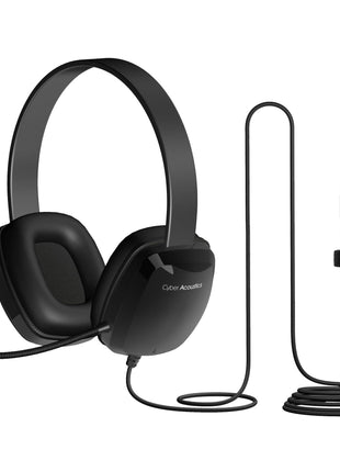 Cyber Acoustics Stereo PC Headset (AC-6008), 3.5mm Connection, Unidirectional Microphone with Flexible Boom for PC & Mac; Perfect for Classroom or Home
