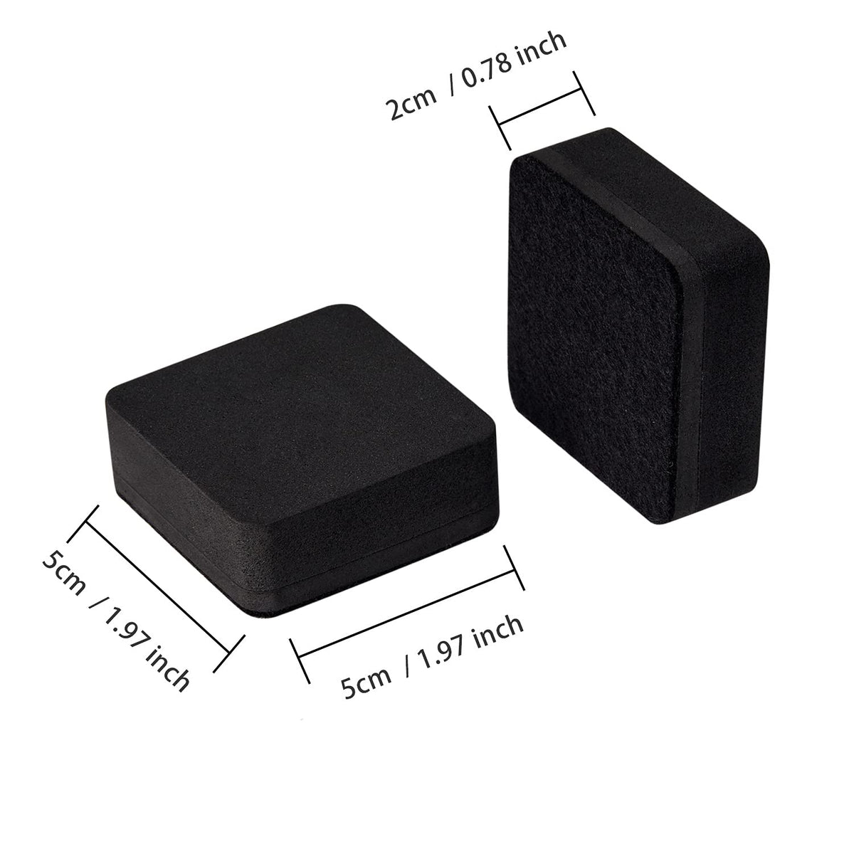 Dry Erase Erasers, Eeoyu 40 Pack Magnetic Whiteboard Dry Erasers Chalkboard Cleaner Wiper for Kids and Classroom Teacher Supplies Home and Office, Black