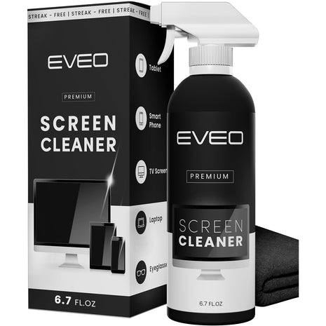 EVEO Screen Cleaner Spray - Large Screen Cleaner Bottle - TV Screen Cleaner, Computer Screen Cleaner, for Laptop, Phone, Ipad - Computer Cleaning kit Electronic Cleaner (1 Pack)