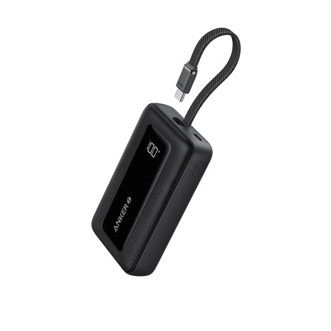 Anker Portable Charger, 10,000mAh 30W Power Bank, USB-C in and Out Fast Charging Battery Pack, Travel Essential Phone Power Bank, for iPhone 16/15, iPad, MacBook, Galaxy, Google, and More