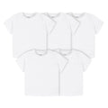 Gerber Baby Toddler 5-Pack Solid Short Sleeve T-Shirts Jersey 160 GSM, White, 3T