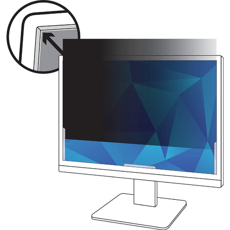 3M Privacy Filter for 20 inch Widescreen Monitor (PF200W9B), Black