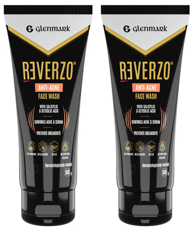 Reverzo Activated Anti-Acne Face Wash,100 g x Pack of 2