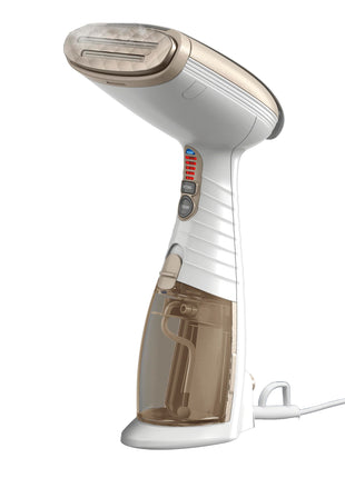 Conair Handheld Garment Steamer for Clothes, Turbo ExtremeSteam 1875W Fabric Steamer, Portable Handheld Design, Strong Penetrating Steam, White/Champagne