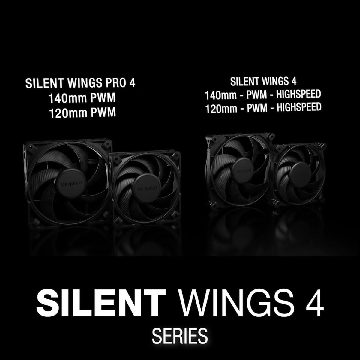 be quiet! Silent Wings Pro 4 120mm PWM 3000 RPM Premium Low Noise Cooling Fan | 4-Pin | BL098