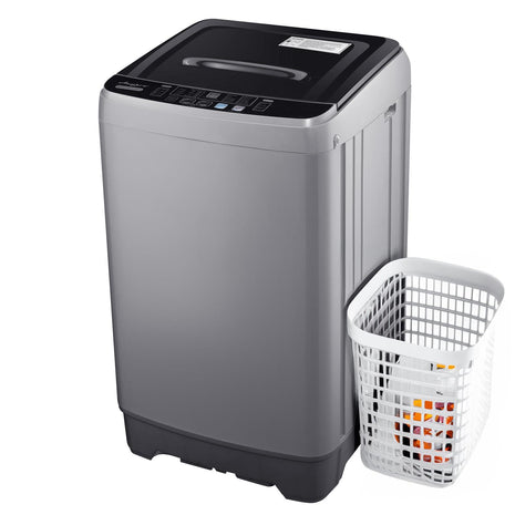 Anypro Portable Washing Machines 17.8LBS Full Automatic Clothes Washer and Spinner Combo with 10 Programs and 8 Water Levels, Compact Laundry Wash Spin Dryer for Apartment RV Dorm Home, Grey