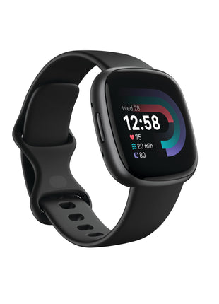Fitbit Versa 4 Fitness Smartwatch with Daily Readiness, GPS, 24/7 Heart Rate, 40+ Exercise Modes, Sleep Tracking and more, Black/Graphite, One Size (S & L Bands Included)
