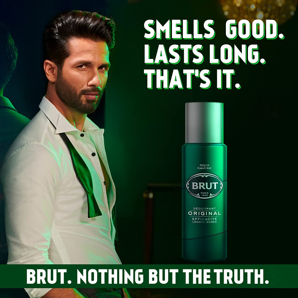 Brut Deodorant Spray for Men | Original | Fresh & Authentic Fragrance | Long Lasting Deo, 2x200 ml