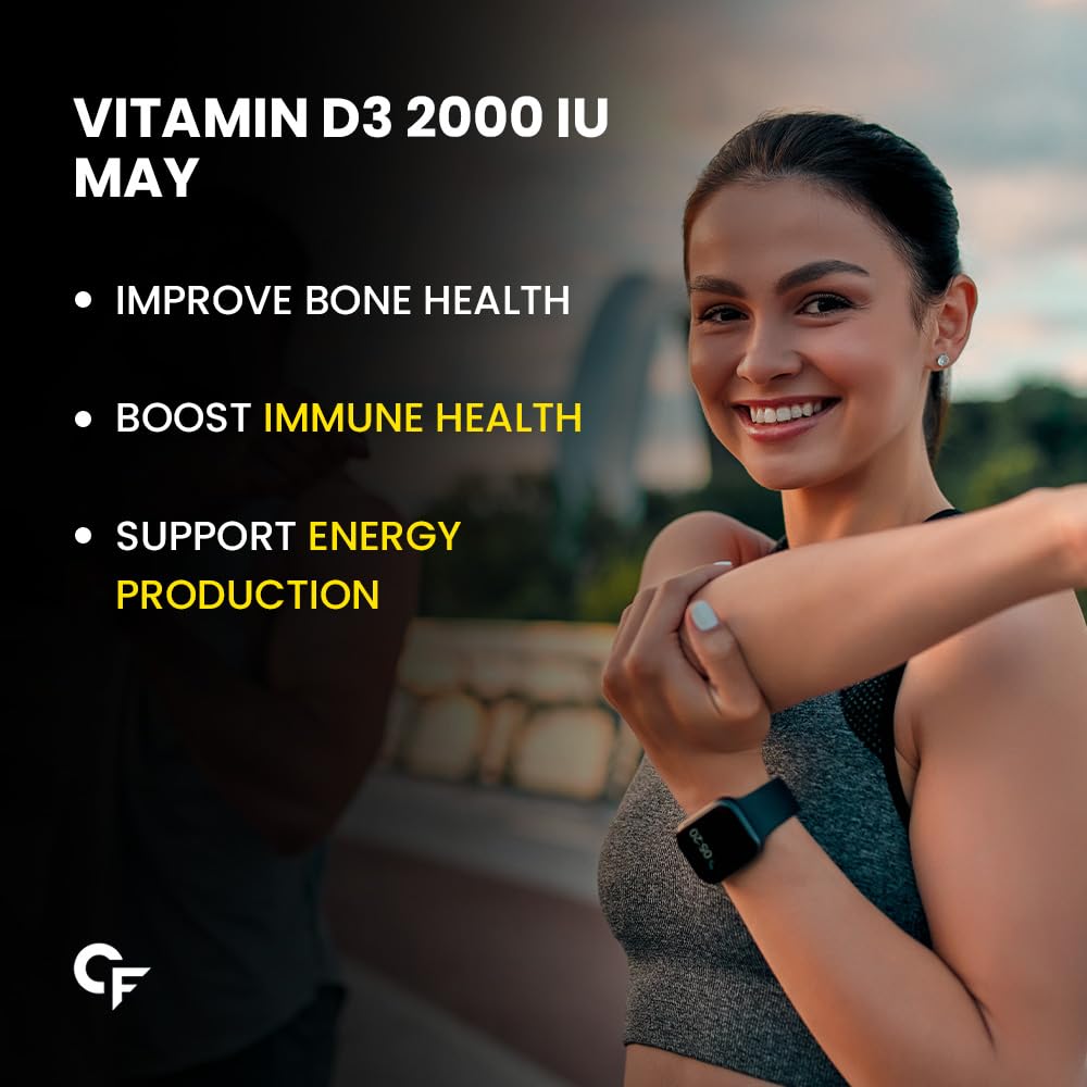 Carbamide Forte Vitamin D3 2000IU | Vitamin D Tablets for Bone & Immune Health | D3 supplement -Cholecalciferol | Vitamin D3 Tablets for Women & Men | Raspberry Flavour - 90 Tablets