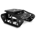 XiaoR Geek Smart Robot Car Chassis Kit Aluminum Alloy Big Tank Chassis with 2WD Motors for Arduino/Raspberry Pi DIY RC Shock Absorbing Tracked Robot Car Toys - Learning Kit (Black)