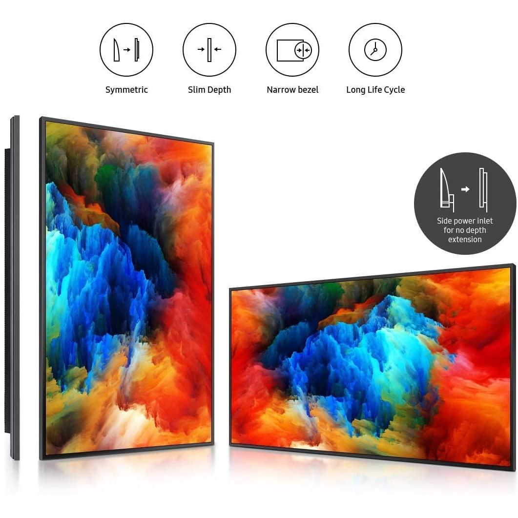 Samsung Business QB55R 55 inch 4K UHD LED Commercial Signage Display for Business with HDMI, Wi-Fi, 350 nit (LH55QBREBGCXZA)