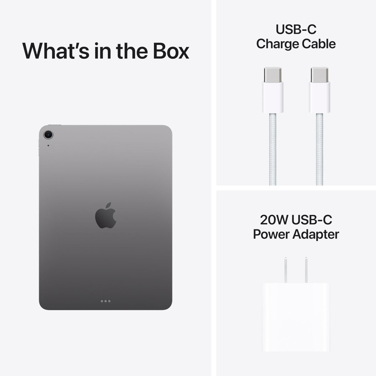 Apple iPad Air 11-inch with M3 chip Built for Apple Intelligence, Liquid Retina Display, 256GB, 12MP Front/Back Camera, Wi-Fi 6E, Touch ID, All-Day Battery Life — Space Gray