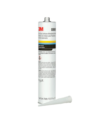 3M Auto Glass Urethane Windshield Adhesive, 08693, Medium Viscosity, High-Strength, Fast-Curing, 310 mL/10.5 fl oz Cartridge , Black