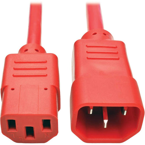 Tripp Lite 6 ft. Heavy Duty Power Extension Cord, C14 to C13, 15A, 14 AWG, Red (P005-006-ARD)