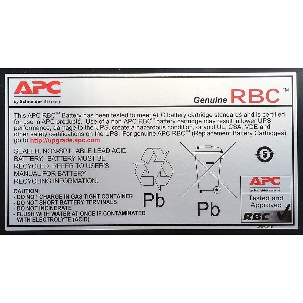 APC UPS Battery Replacement, RBC24, for APC Smart-UPS Models SMT1500RM2US, SMT1500R2-NMC, SU1400RM2U, SU1400RMNET, SUA1500RM2U and select others