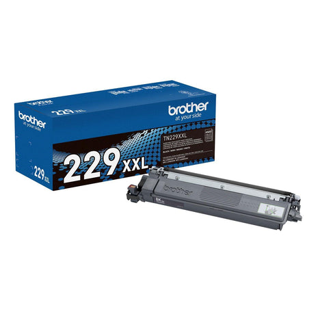 Brother Genuine TN229XXLBK Black Super High Yield Printer Toner Cartridge - Print up to 4,500 Pages(1), Compatible with HL-L3295CDW, HL-L8245CDW, MFC-L3780CDW, and MFC-L8395CDW Printers