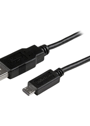 StarTech.com 3 ft Mobile Charge Sync USB to Slim Micro USB Cable - Phones & Tablets - A to Micro B M/M - Thin Micro USB Charging Cable (USBAUB3BK)