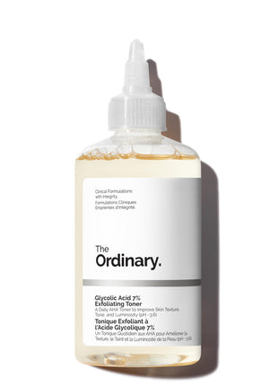 The Ordinary Glycolic Acid 7% Exfoliating Toner, Brightening and Smoothing Daily Toner for More Even-Looking Skin Tone, 8.1 Fl Oz