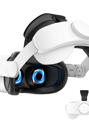 VZNEK Head Strap Compatible with Oculus Quest 2,Meta Quest 2 Accessories Adjustable Elite Strap Replacement for Enhanced Comfort Support and Gaming Immersion in VR (Without Battery)
